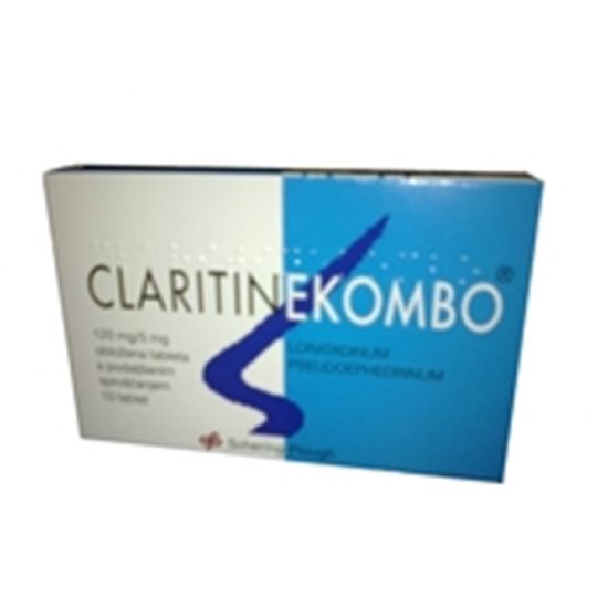 Slika Claritine kombo 120 mg/5 mg tablete s podaljšanim sproščanjem, 10 tablet