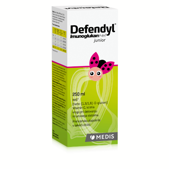 Defendyl-Imunoglukan P4H junior sirup za krepitev odpornosti otrok v vrtcu in šoli in pri utrujenosti