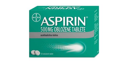 Aspirin 500mg obložene tablete proti bolečinam glavobolu in vročini