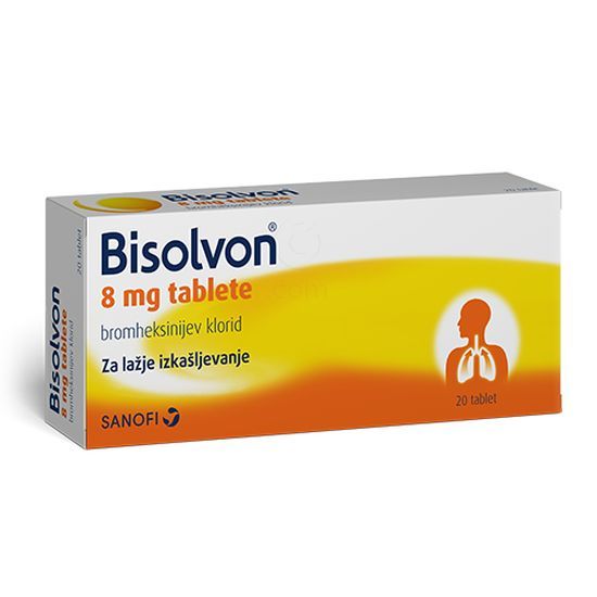 Bisolvon tablete za izkašljevanje pri mokrem produktivnem kašlju