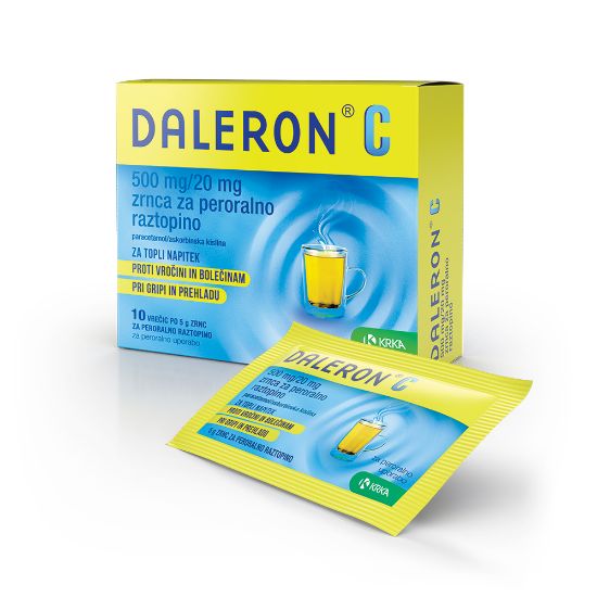 Daleron C proti vročini, gripi in prehladu
