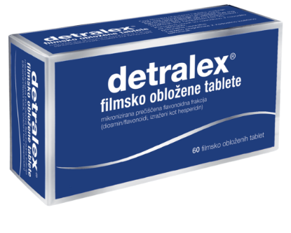Detralex tablete zmanjša nastajanje edemov, povečuje tonus ven, pomaga pri hemeroidih