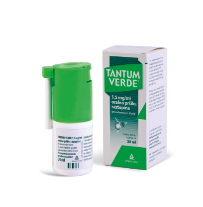 Tantum verde raztopina za grgranje, lajša bolečine in otekline pri vnetju ustne votline