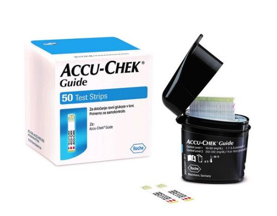 Testni lističi Accu Chek Guide za natančno merjenje sladkorja v krvi