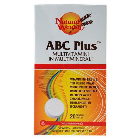 ABC Plus multivitamini in multiminerali glutena Natural Wealth