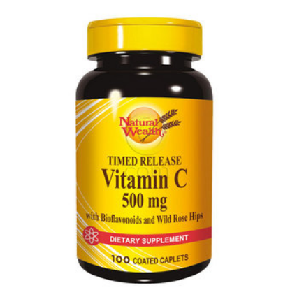 Vitamin C Natural Wealth s podaljšanim sproščanjem pri delovanju imunskega sistema