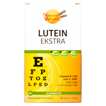 Natural Wealth Lutein ekstra + VITAMINI + DHK + CINK za dober vid in ohranjanja zdravja oči