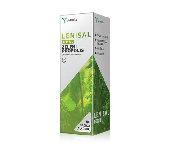 Yasenka Lenisal oral zeleni propolis, pršilo za usta, ohranja zdravo ustno sluznico
