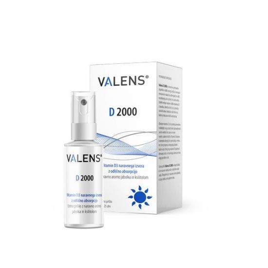 Valens D 2000IU pršilo prispeva k zdravim zobem in kostem ter imunskemu sistemu