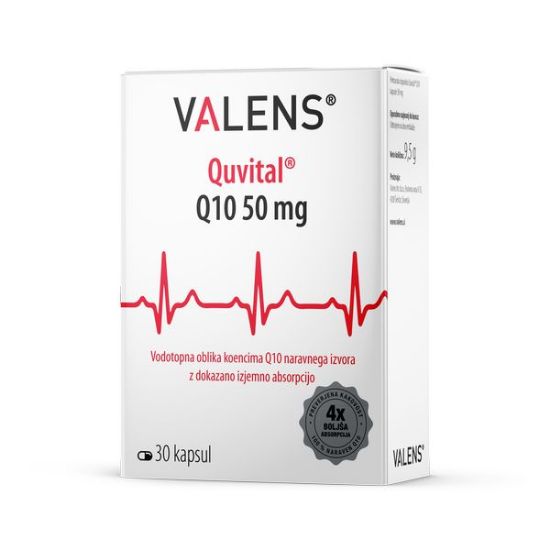 Valens Quvital Q10 ima vlogo pri delovanju srca in pripomore k normalnemu psihološkemu delovanju