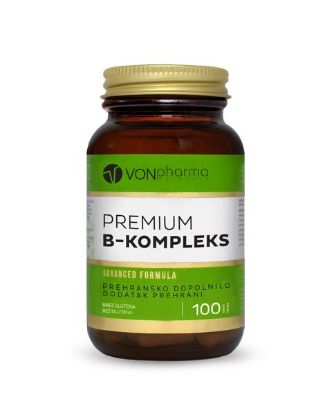 VONpharma Premium B-Kompleks za delovanje srca, za normalno psihološko delovanje, prispeva k umski zmogljivosti