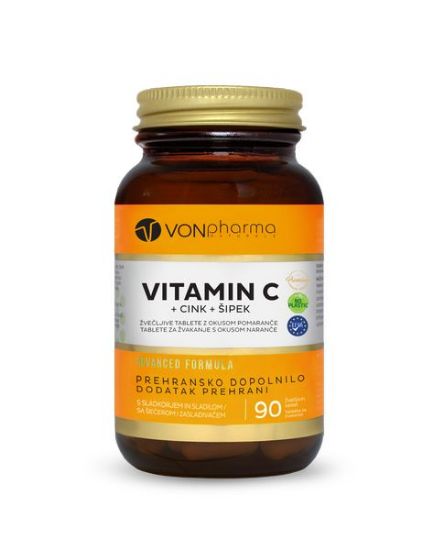 VONpharma Vitamin C in cink imata vlogo pri delovanju imunskega sistema ter zaščiti celic pred oksidativnim stresom