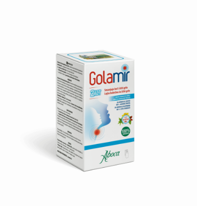 Golamir 2Act brezalkoholno pršilo za odrasle in otroke lajša bolečine in draženje v grlu