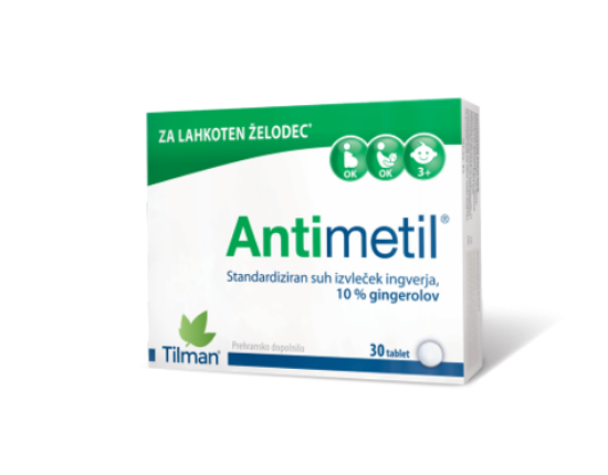 Antimetil ingverjeve tablete proti slabosti
