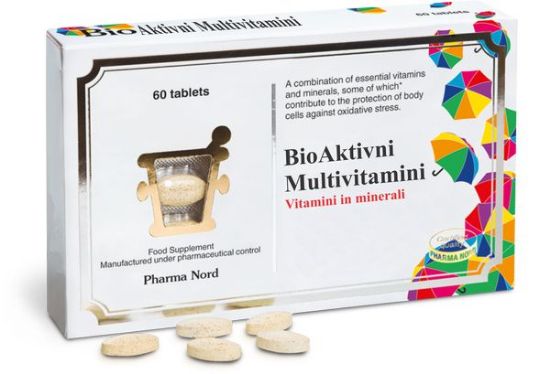 BioAktivni Multivitamini Vsebujejo širok spekter 12  vitaminov in 6 mineralov