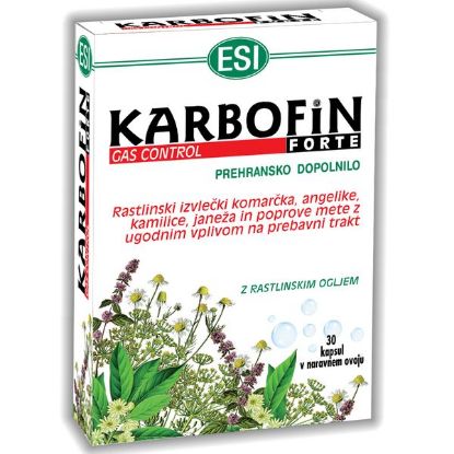 Karbofin  uporabljata proti napihnjenosti, za izločanje črevesnih plinov ter  lajšata prebavo.