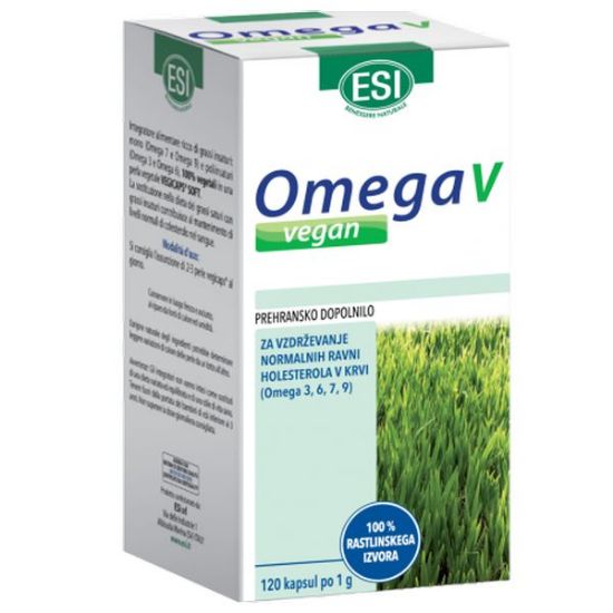 Omega V VEgan prispeva k normalnemu delovanju srca, možganov, vida, krvnega pritiska in trigliceridov