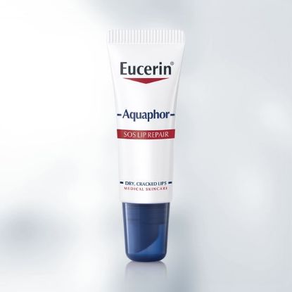 Eucerin Aquaphor SOS Lip Repair mazilo za ustnice pomiri in obnovi suhe, razpokane ustnice