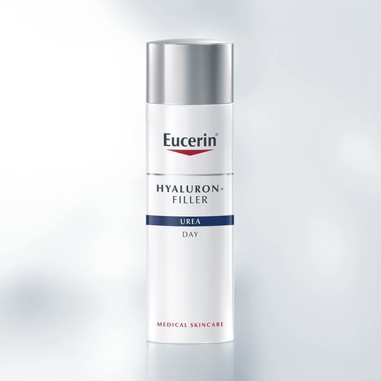 Eucerin Hyaluron-Filler Urea dnevna krema proti gubam za suho kožo, Intenzivno vsakodnevno vlaženje