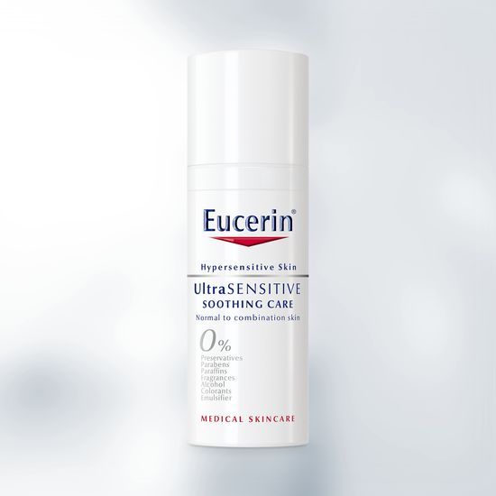 Eucerin UltraSENSITIVE fluid za normalno do mešano kožo za takojšnje udobje kože in pomiritev močne občutljivosti