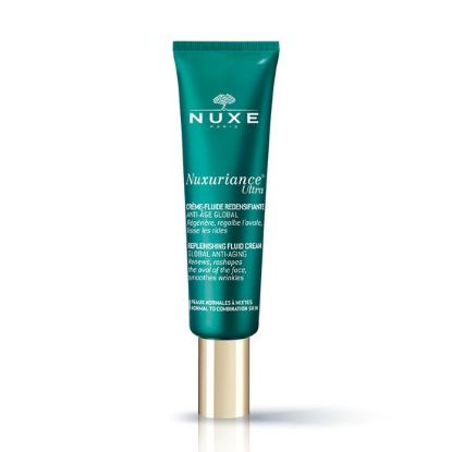 Nuxe Nuxuriance Ultra Regeneracijska anti-age fluidna krema  pomaga obnavljati kožo, preoblikuje obrazne konture in zgladi gube