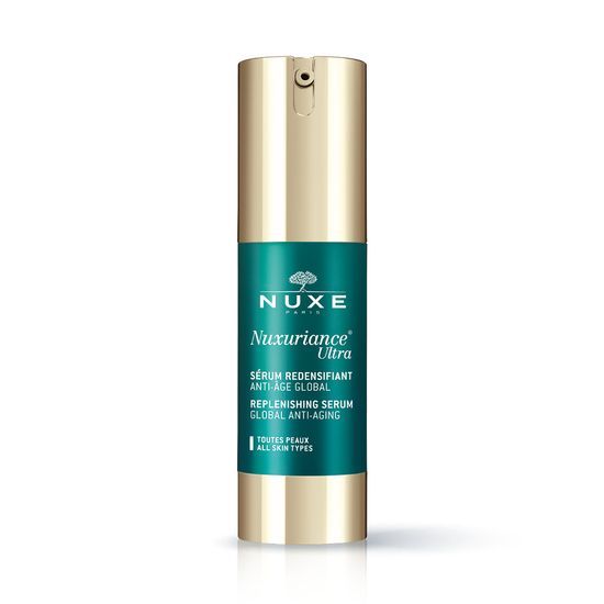Nuxe Nuxuriance Ultra Anti-age serum z Bi-cvetličnimi celicami  Obnavlja, pomlajuje, poenoti ten in ščiti pred pigmentnimi madeži