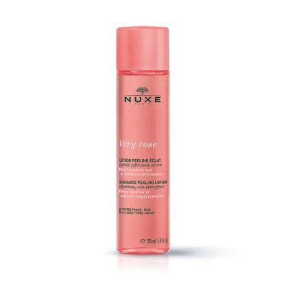 Nuxe Piling losjon za sijočo kožo - Very Rose Lotion Peeling eclat  Koža je obnovljena in bolj gladka, polt pa sijoča in poenotena