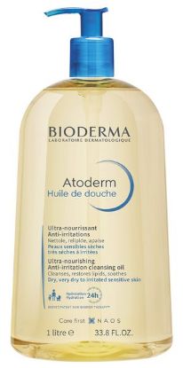 Hranljivo olje za tuširanje - Atoderm Huile de douche - Bioderma Ne vsebuje konzervansov in mila za atopijsko kožo