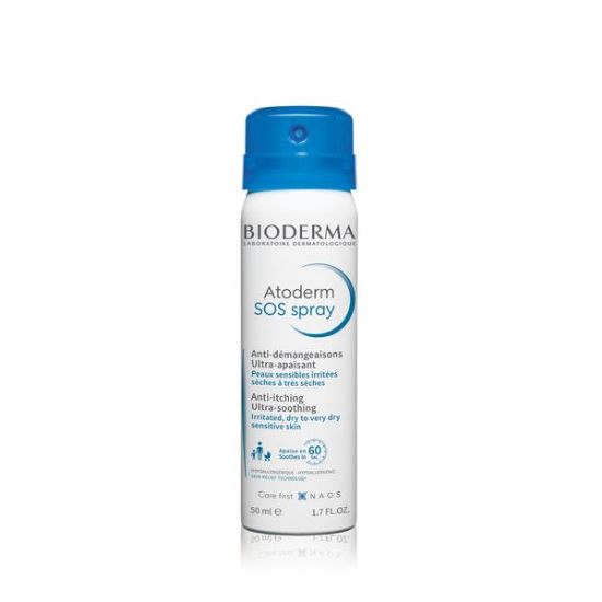 Atoderm SOS sprej - Srbeča koža? Bioderma Atoderm SOS Spray pomiri srbenje v 60-ih sekundah in deluje 6 ur.