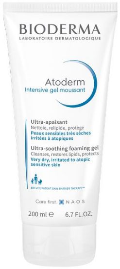 Gel za umivanje zelo suhe kože - Atoderm Intensive Gel Moussant - Bioderma izjemno bogat peneči gel za zelo suho do atopijsko kožo