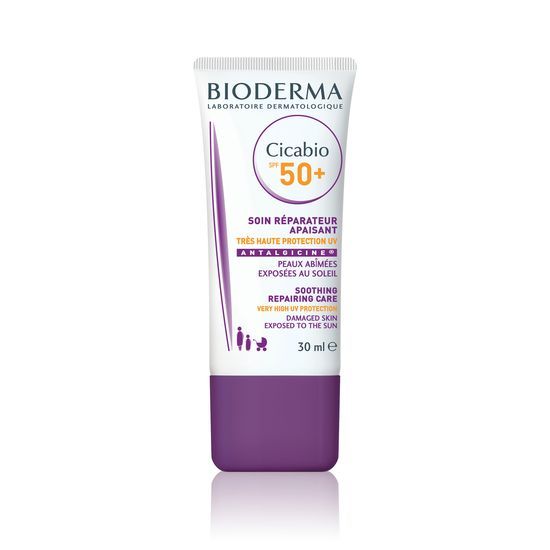 Cicabio SPF 50+ UVA 31 Bioderma za obnavljanje poškodovane kože izpostavljene soncu in omejuje tveganje hiperpigmentacije