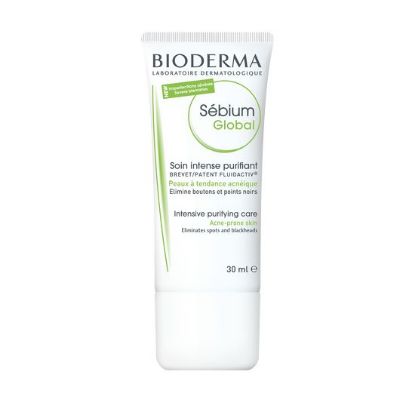 Sébium Global - Bioderma  deluje na vzroke in posledice nastanka nepravilnosti ter odstrani mozolje in ogrce