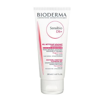 Bioderma Sensibio DS+ Gel  Čistilni gel za pomiritev občutljive kože Pomaga omejiti širjenje kvasovke malasezije in zmanjšuje nastanek lusk