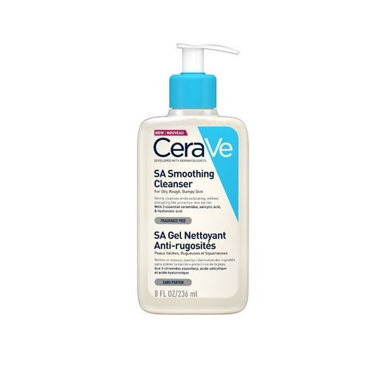 CeraVe SA gel za čiščenje suhe in grobe kože odstranjuje odmrlo kožo s pomočjo salicilne kisline