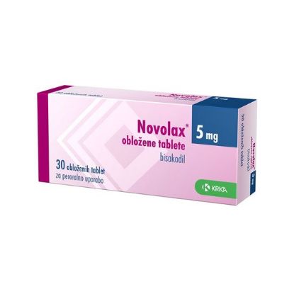 Novolax 5 mg obložene tablete pri spodbuja peristaltiko, omogoča neboleče odvajanje, uporaba pred kolonoskopijo