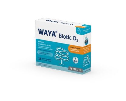 WAYA Biotic D3 kapsule za odrasle in otroke za uravnoteženo črevesno mikrofloro in zdrav imunski sistem