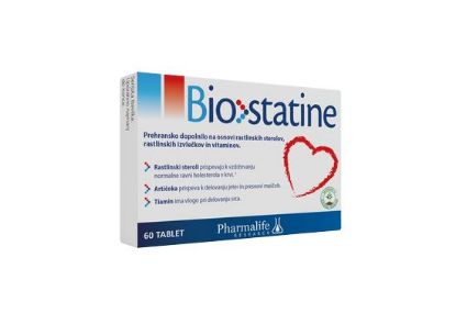 Biostatin z rastlinski steroli, artičoko, tiaminom, za uravnavanje holesterola