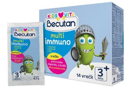 Becutan KIDS VITS Multiimmuno vitamini, minerali in probiotik za podporo imunskemu sistemu vašega malčka