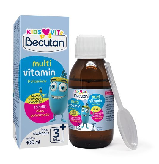 Becutan Multi Vitamin vsebuje kombinacijo 9 vitaminov, zmanjša utrujenost in podpira imunski sistem
