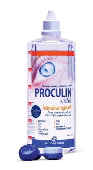 Proculin Lens raztopina za leče je večnamenska raztopina za leče s hialuronsko kislino, ki zagotavlja celovito nego vseh vrst kontaktnih leč. 