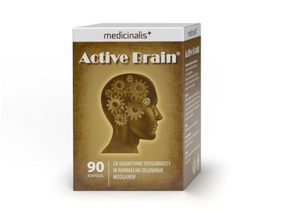 Active Brain Medicinalis za kognitivne sposobnosti, koncentracijo, spomin in učenje za učence in starejše