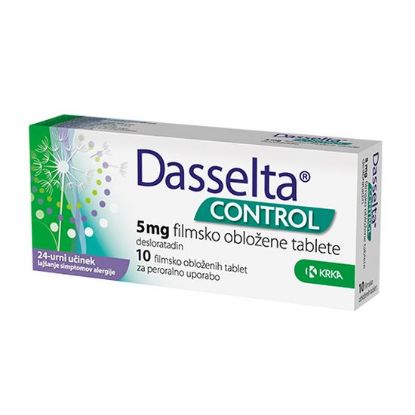 Dasselta control proti alergiji, seneni nahod, kihanje, pršice, urtikarije, Krka