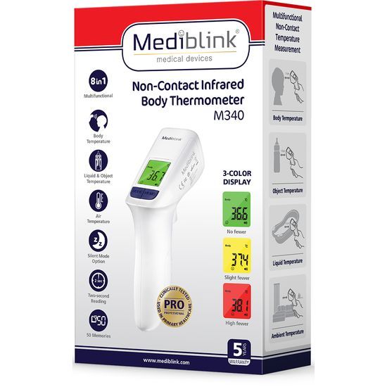 Mediblink, brezkontaktni termometer, M340