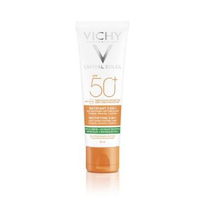 Vichy Capital Soleil 3v1 matirajoča nega za zaščito pred soncem ZF50, 50 ml