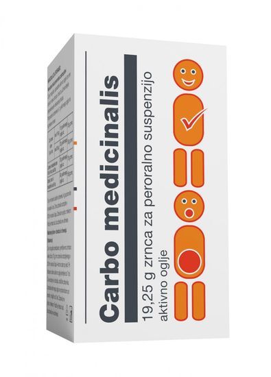 Aktivno oglje, Carbo medicinalis 19,25g,  granule, 50g