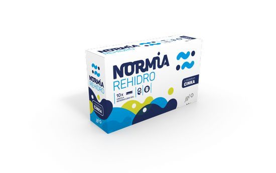 Normia Rehidro, rehidracijska sol, 10 vrečk