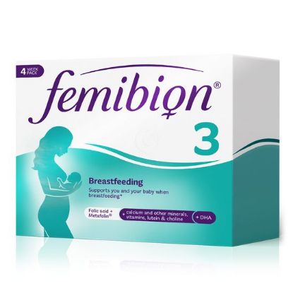 Femibion 3, podpora dojenju, 28 tablet in 28 kapsul