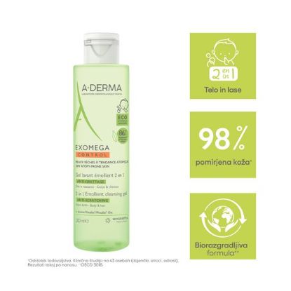 AD exomega control emo gel za ciscenje 2v1 200 ml spredaj
