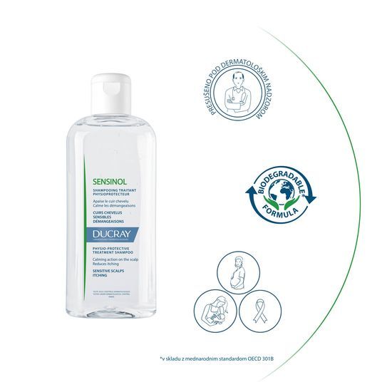 DU sensinol fizioloski zascitni sampon 200 ml spredaj