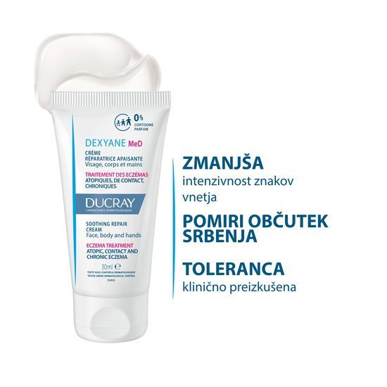 DU dexyane med pomirjujoca obnovitvena krema 30 ml namen
